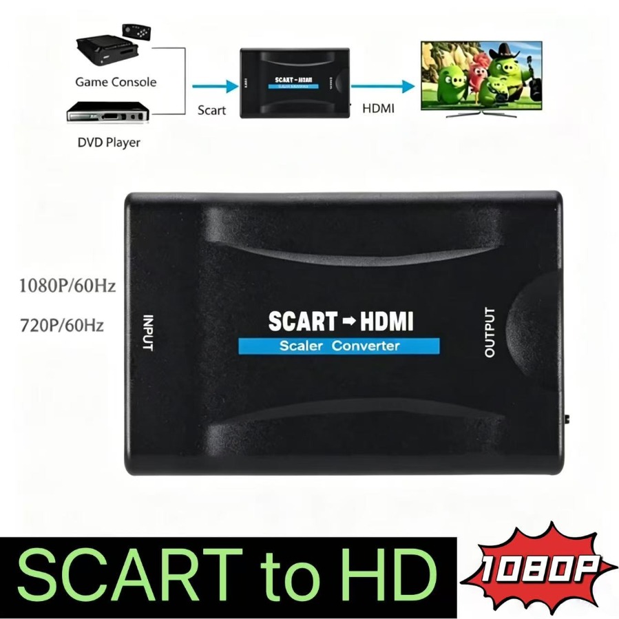 Scart To Hdmi - Конвертер Full HD 1080P SCART в