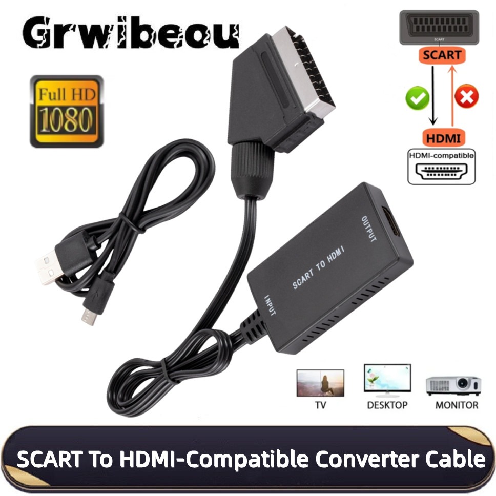 Scart To Hdmi - HD1080P Конвертер SCART в HDMI-совместимый с