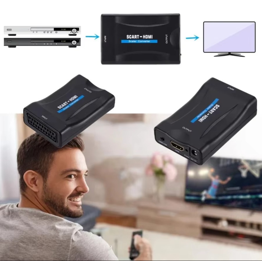Конвертер Full HD 1080P SCART  – обзор и цена Scart To Hdmi
